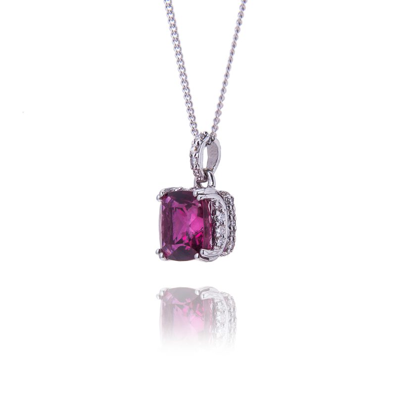 Rubellite Diamond Pendant - Image 2