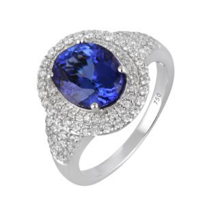 18ct Tanzanite Diamond Ring