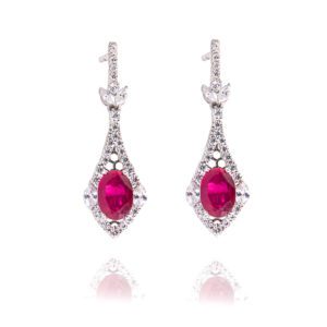 18ct Ruby Diamond Earrings