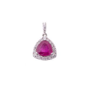 18ct Ruby Diamond Pendant