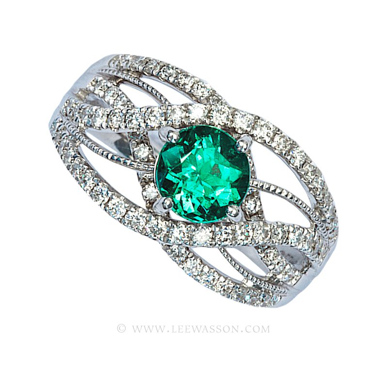 18ct Emerald Diamond Ring