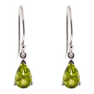 Peridot Pear Earrings