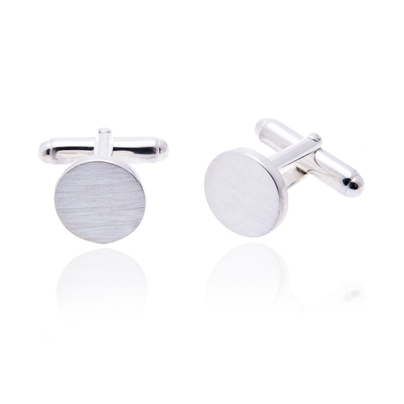 Silver Round Cufflinks