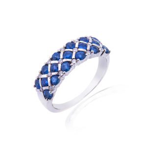Blue Sapphire Diamond Ring