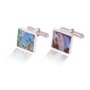 Abalone Shell Silver Cufflinks